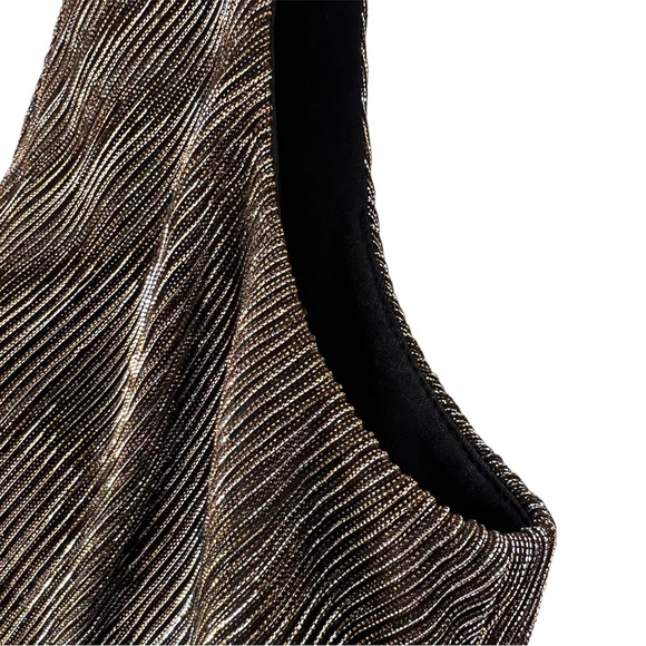 Joseph Ribkoff Gold and Silver Metallic Elegant Cocktail Party Dress - Picture 8 of 15